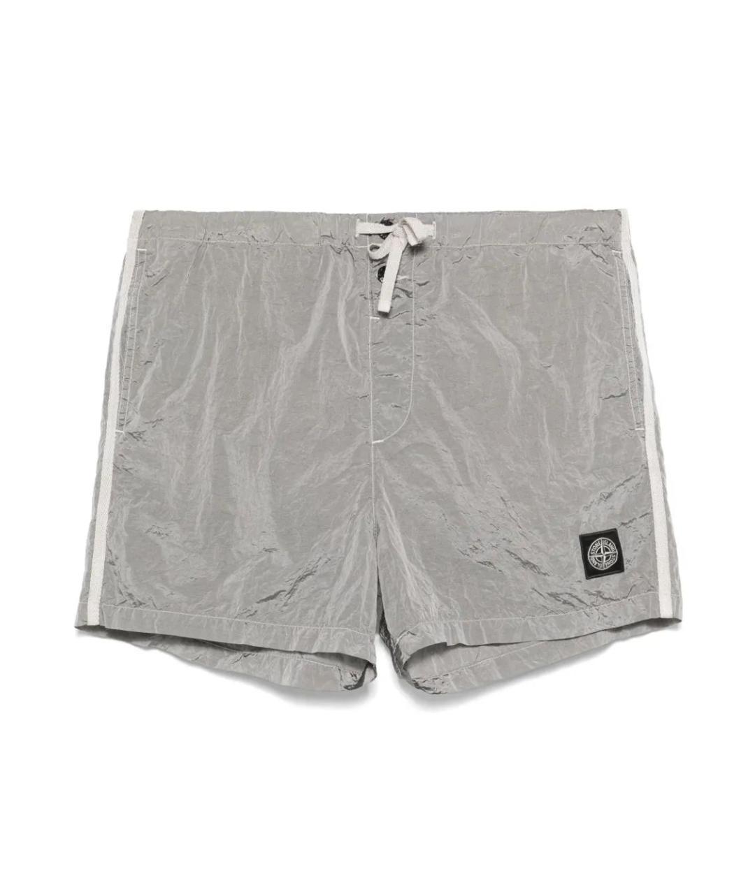 STONE ISLAND Серые полиамидовые плавки, фото 1