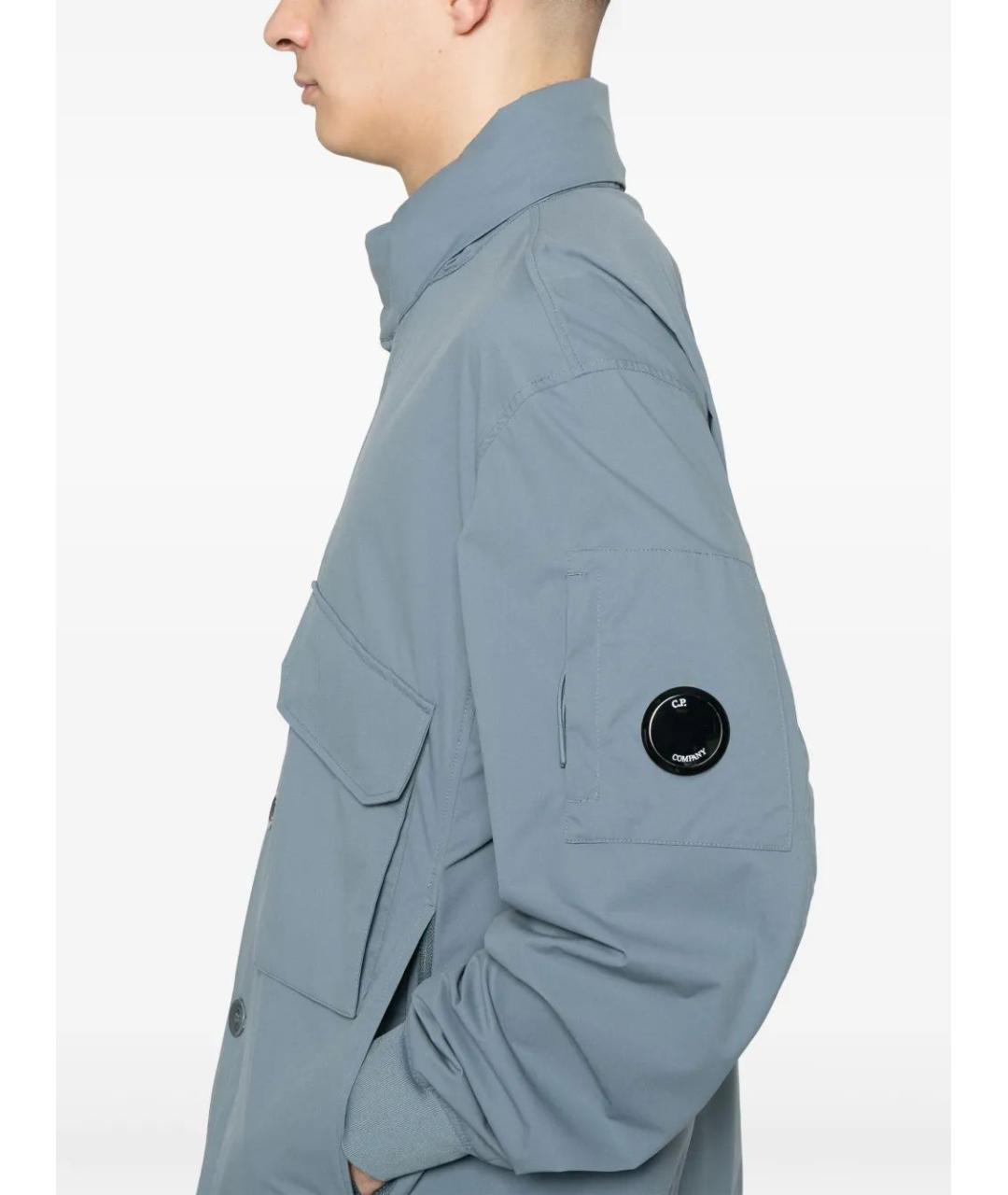 CP COMPANY Голубая полиэстеровая куртка, фото 5