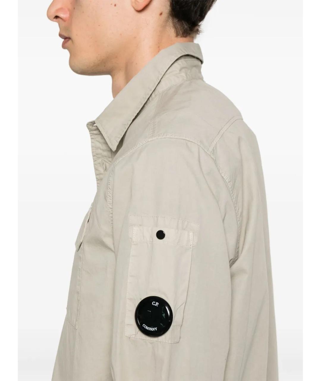 CP COMPANY Бежевая хлопковая кэжуал рубашка, фото 5