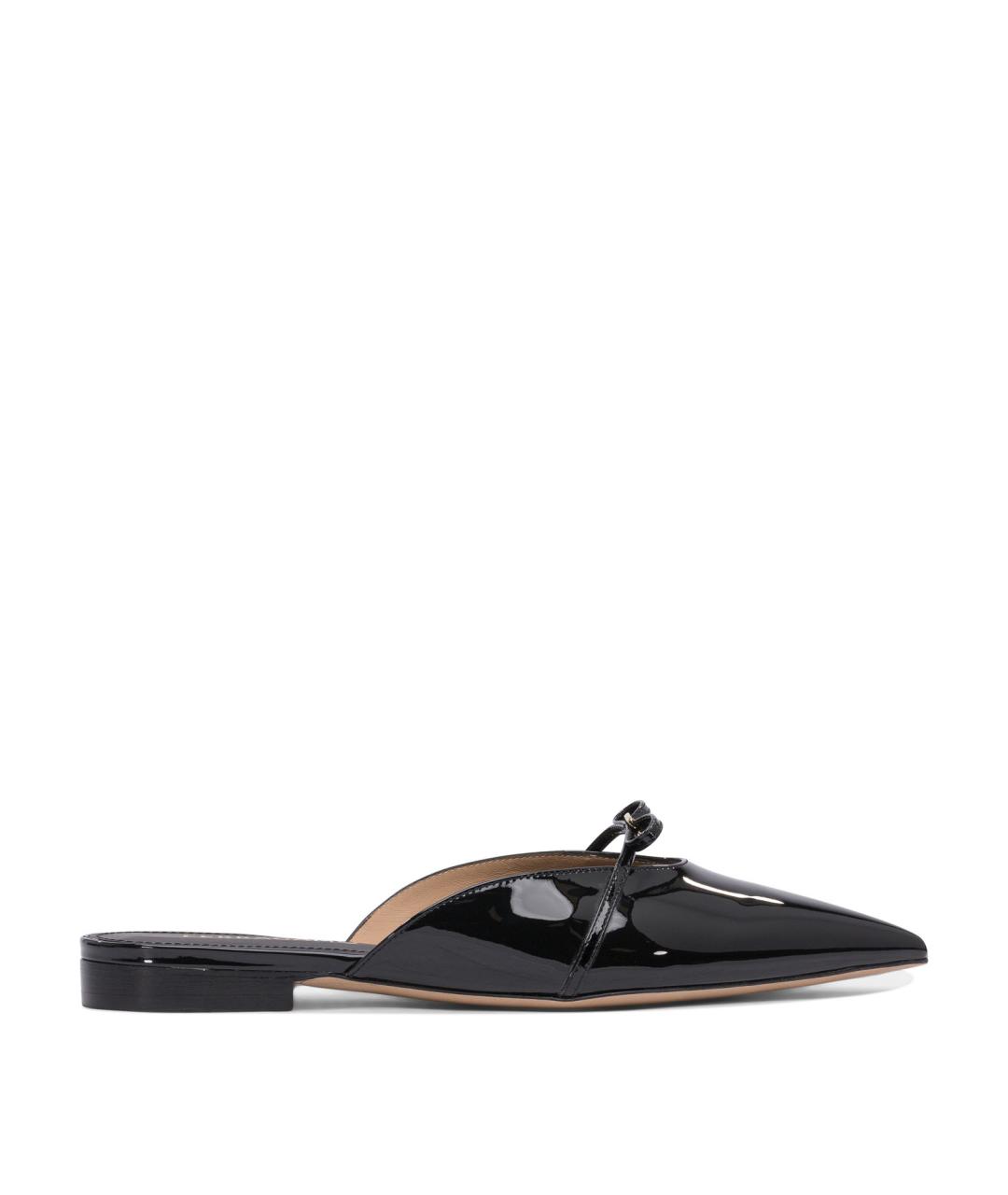 FERRAGAMO Черные кожаные мюли, фото 1