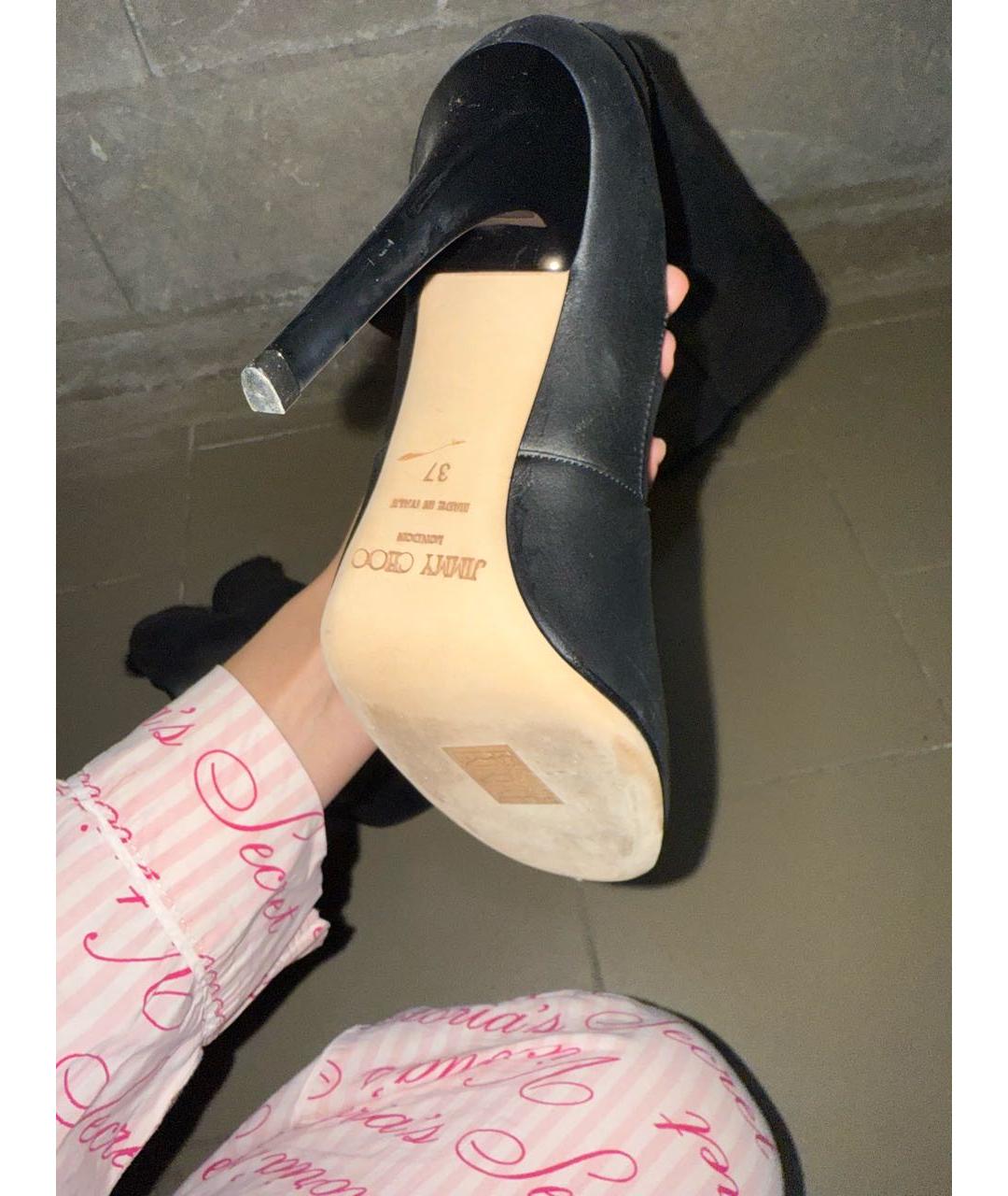 JIMMY CHOO Черные кожаные сапоги, фото 5