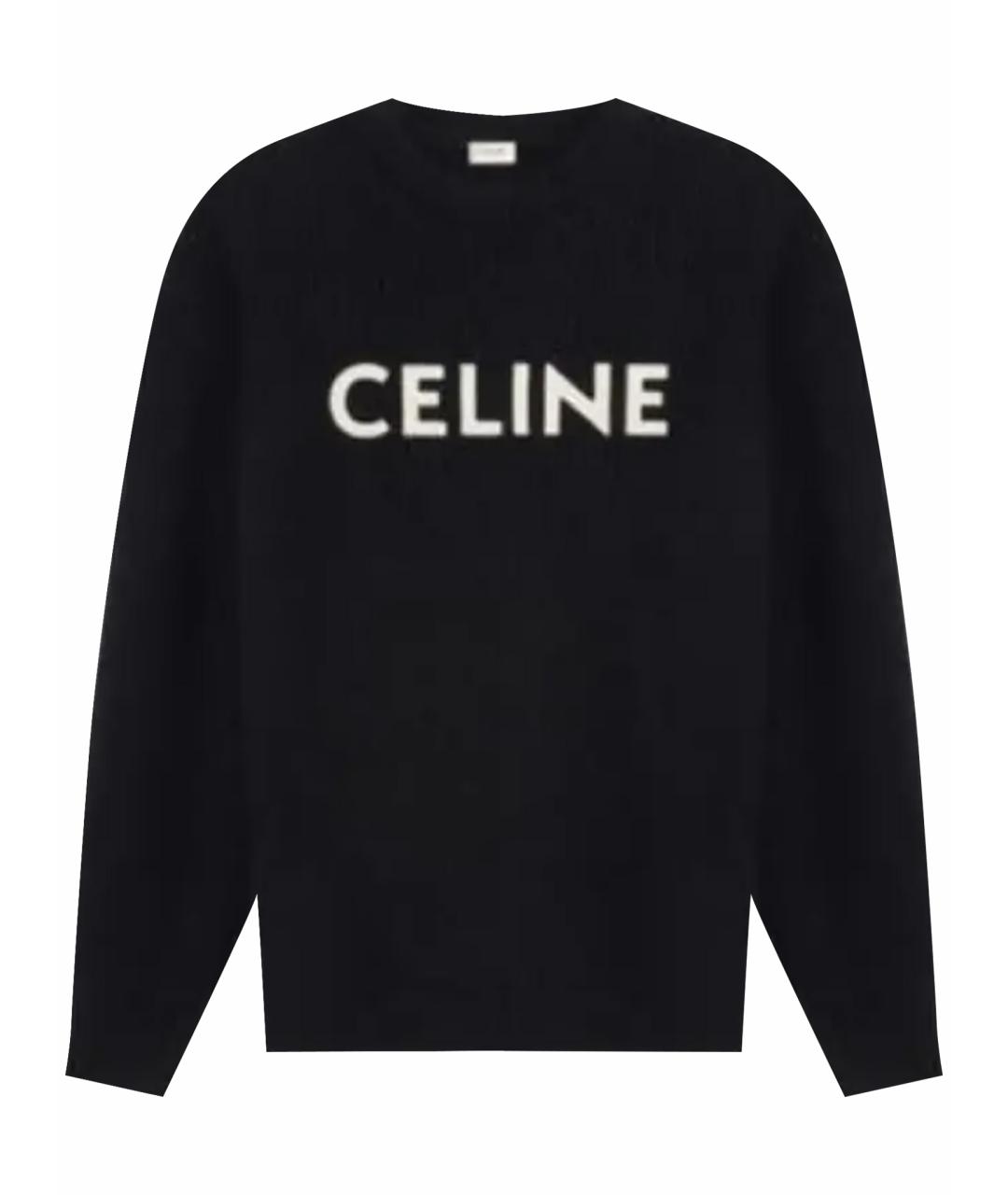 CELINE Черный шерстяной джемпер / свитер, фото 1