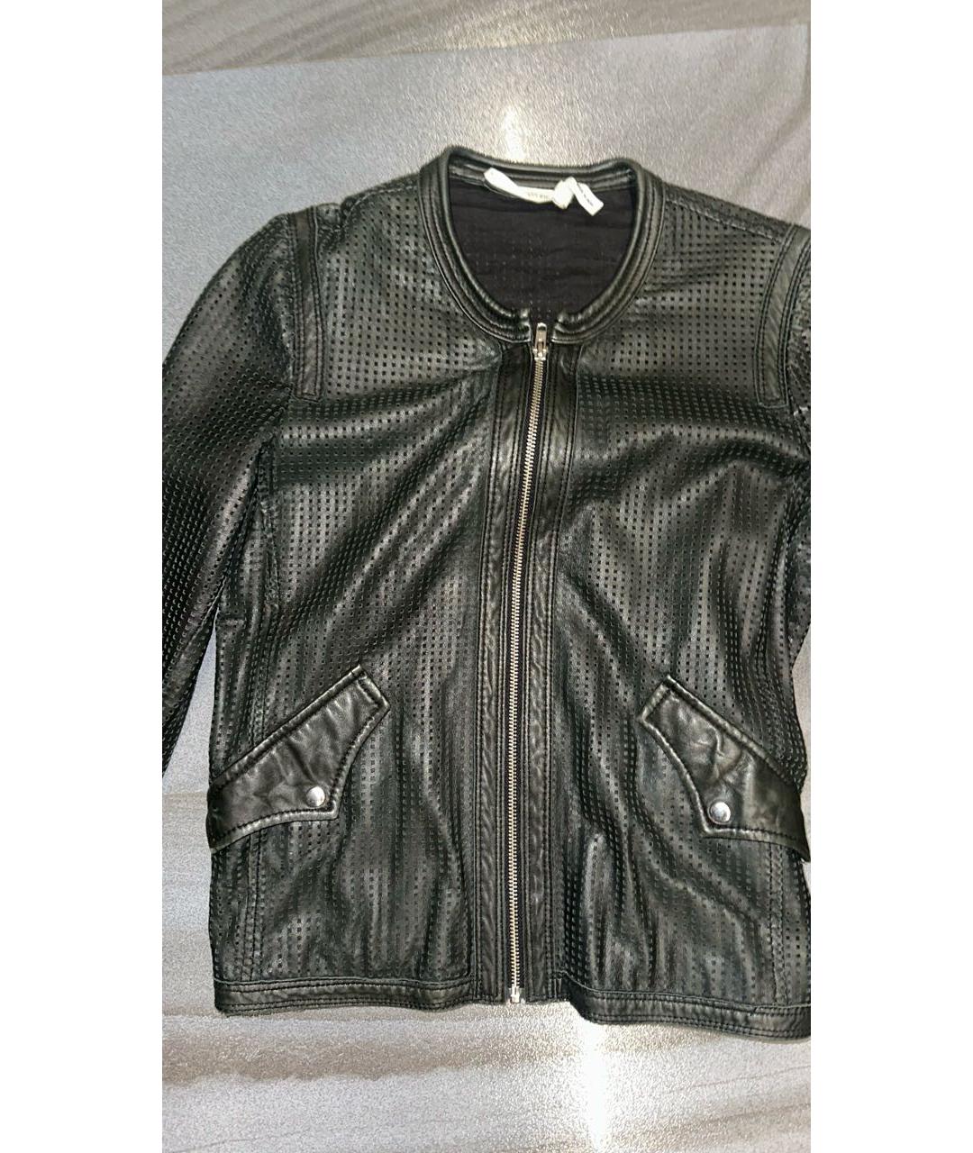 ISABEL MARANT ETOILE Черная кожаная куртка, фото 2