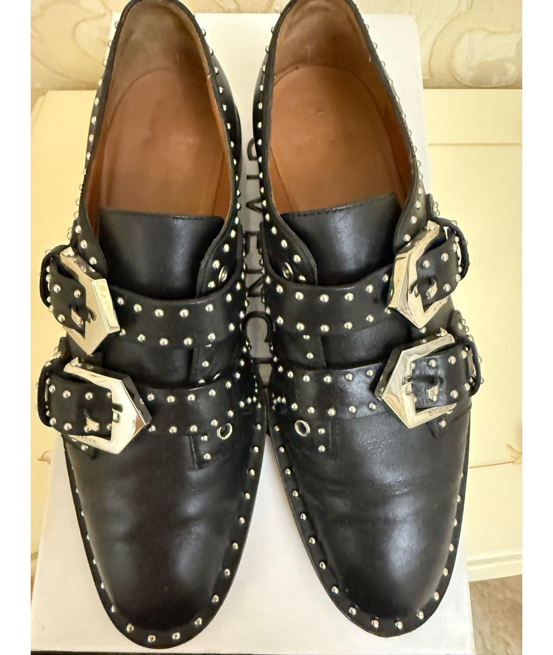 GIVENCHY Черные кожаные брогги и оксфорды, фото 2