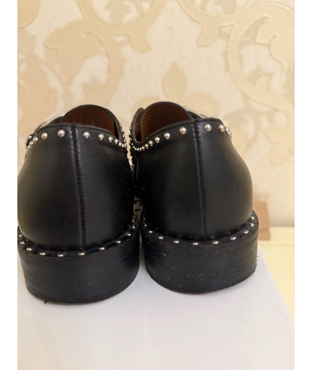 GIVENCHY Черные кожаные брогги и оксфорды, фото 4