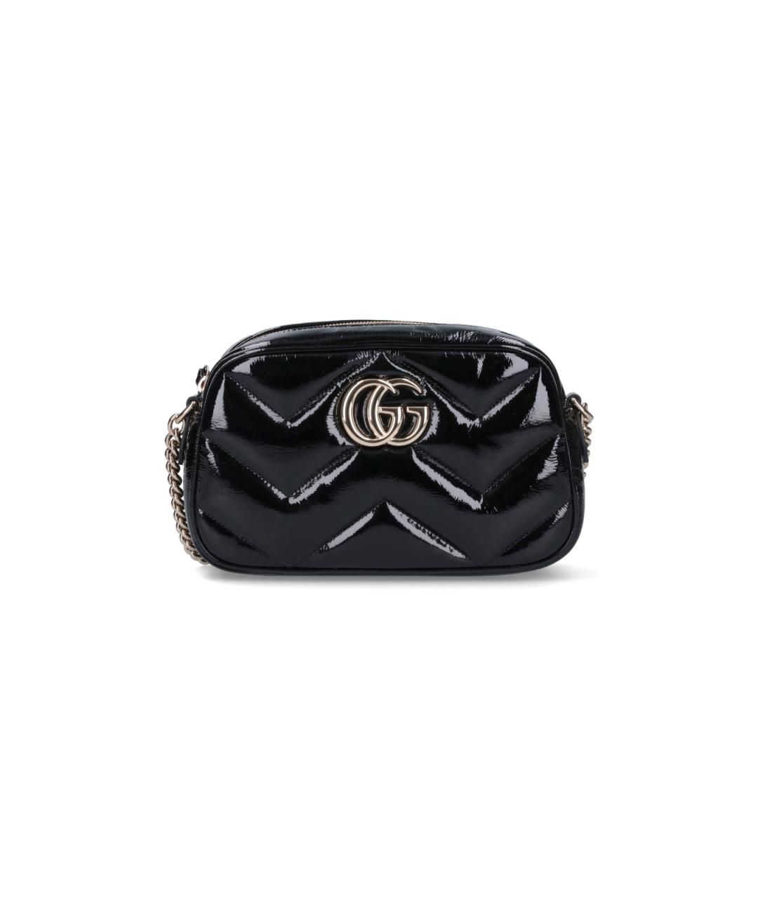 GUCCI Черная кожаная сумка через плечо, фото 1