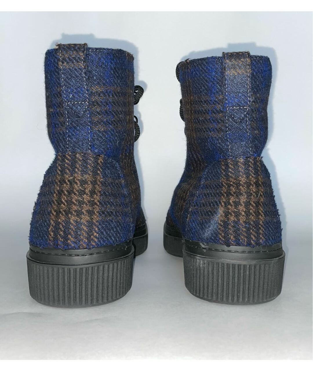 TOD'S Темно-синие текстильные высокие ботинки, фото 4