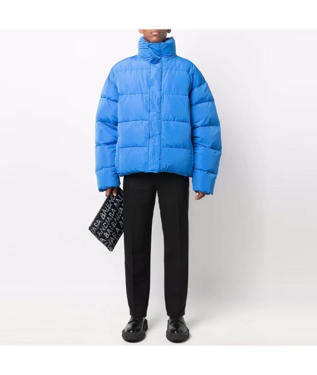 BALENCIAGA Синий пуховик, фото 2