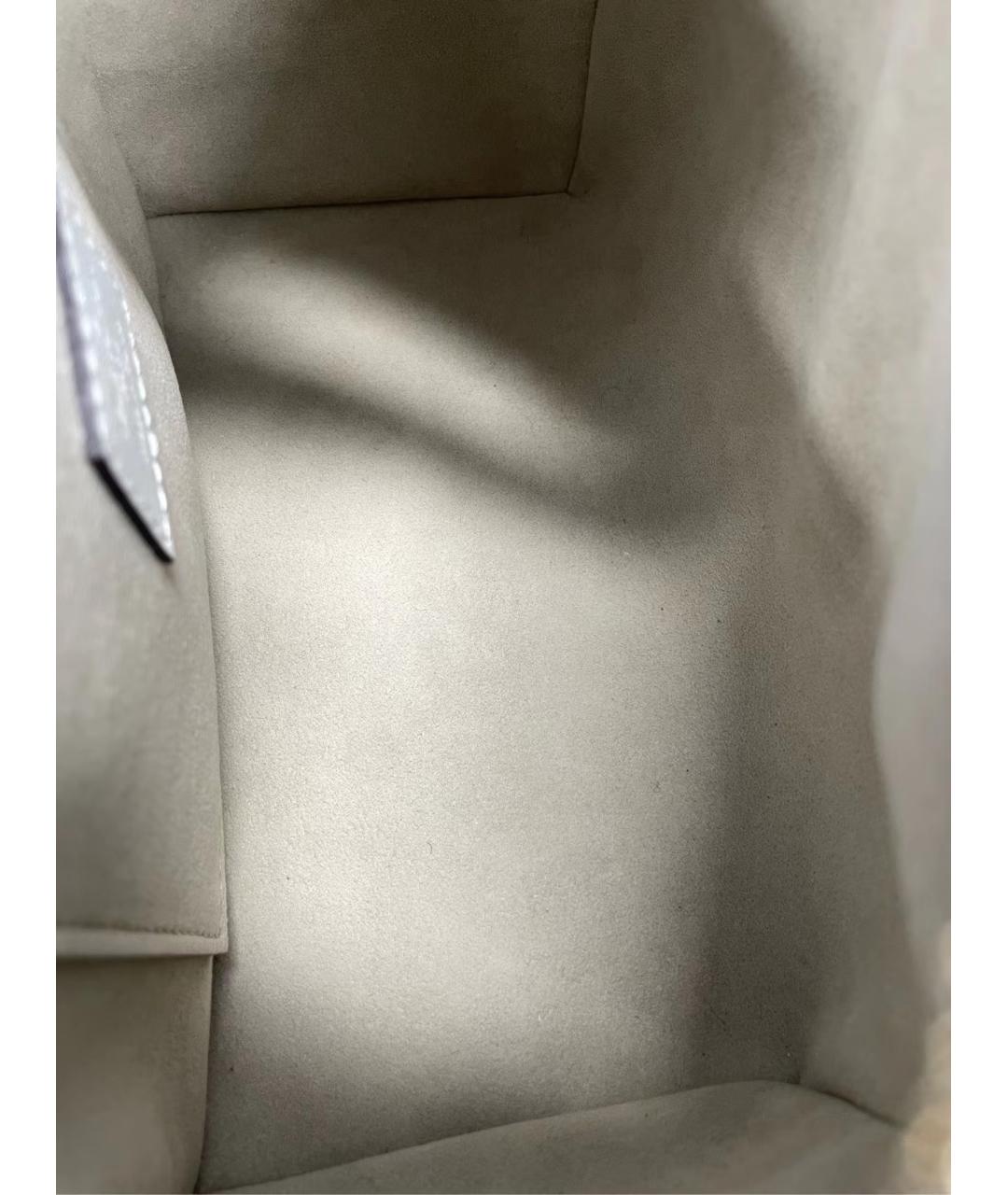 LOUIS VUITTON Белая кожаная сумка с короткими ручками, фото 7