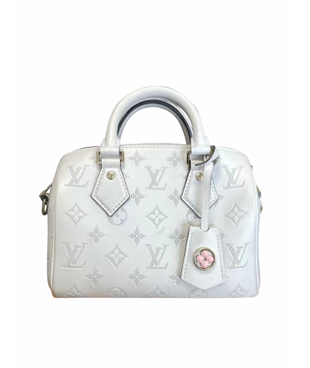 LOUIS VUITTON Белая кожаная сумка с короткими ручками, фото 1