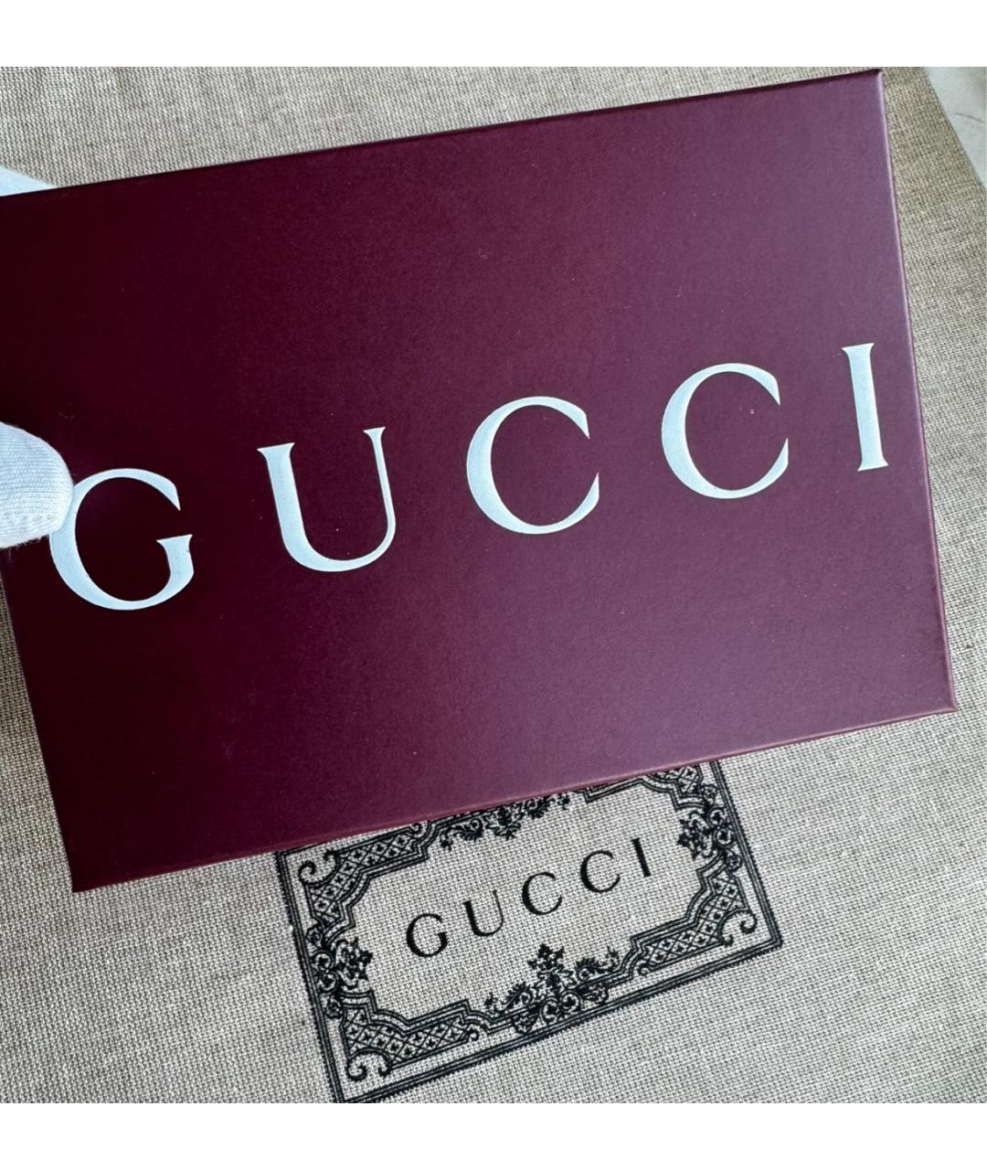 GUCCI Коричневый кожаный кошелек, фото 5
