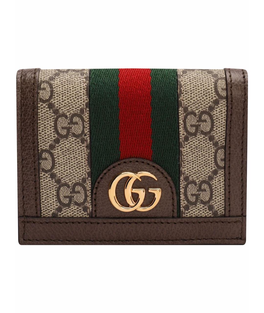 GUCCI Коричневый кожаный кошелек, фото 1