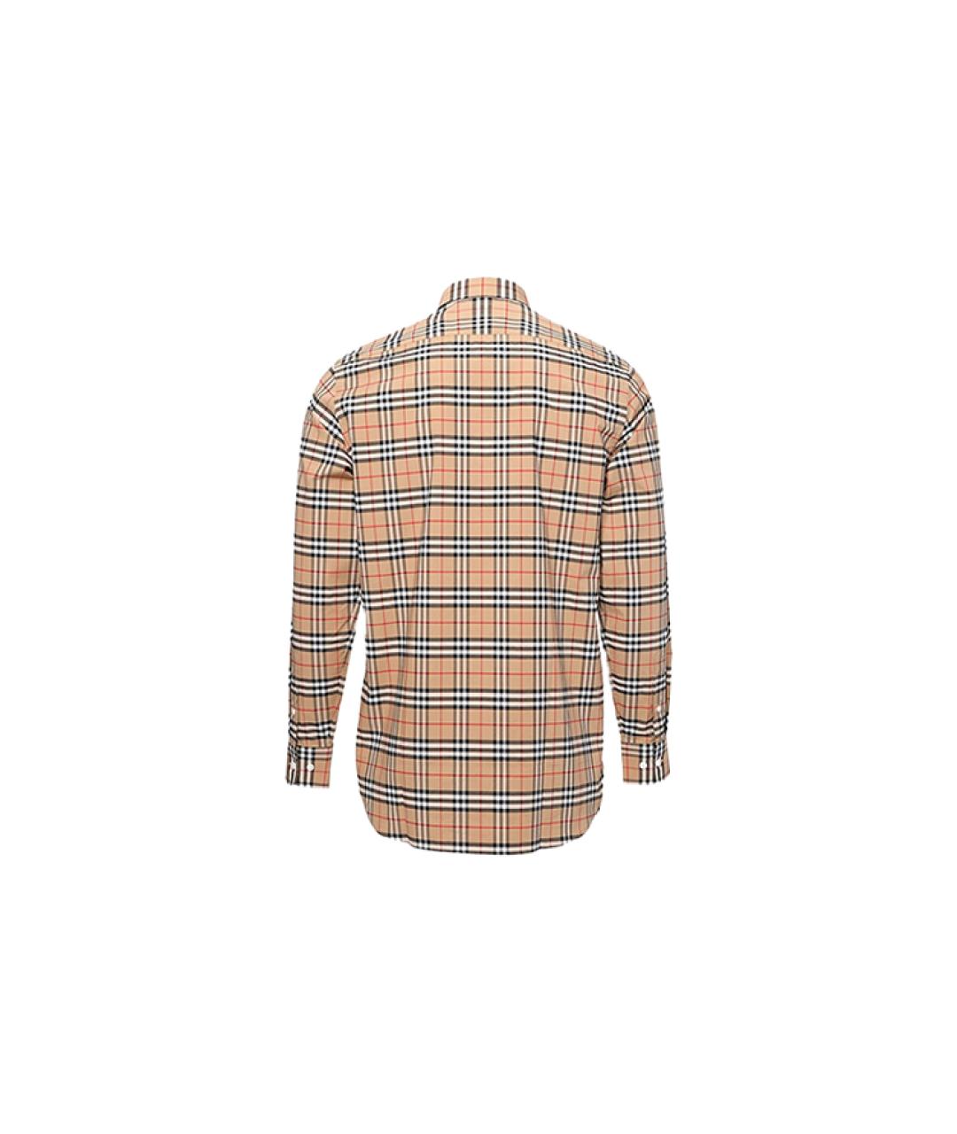 BURBERRY Бежевая хлопковая кэжуал рубашка, фото 3
