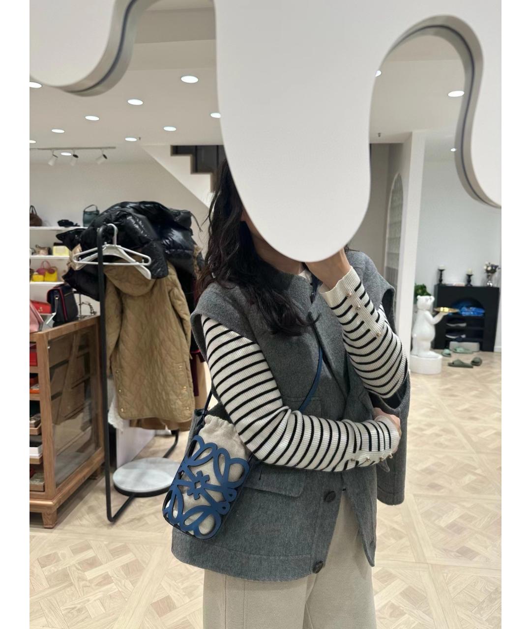 LOEWE Голубая сумка через плечо, фото 2