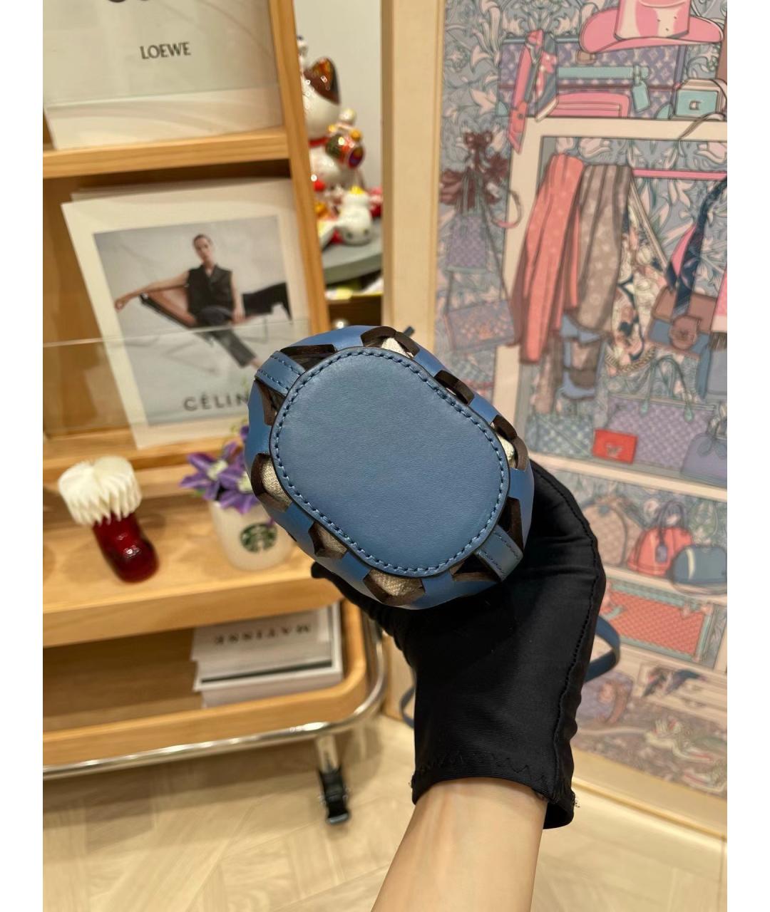 LOEWE Голубая сумка через плечо, фото 5