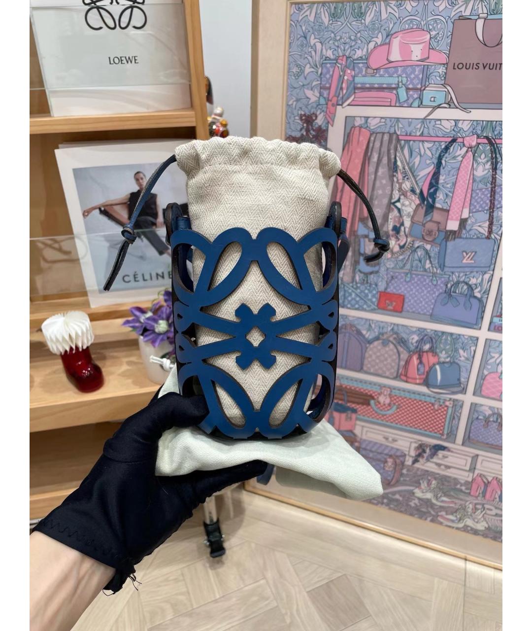 LOEWE Голубая сумка через плечо, фото 8