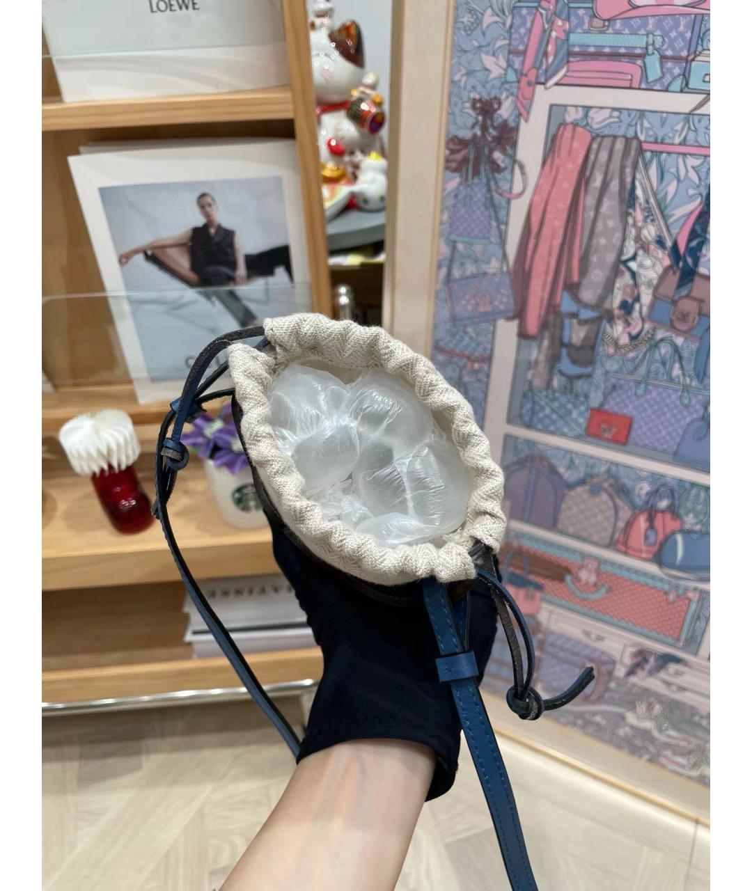 LOEWE Голубая сумка через плечо, фото 3