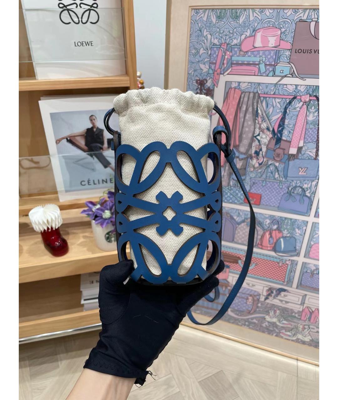 LOEWE Голубая сумка через плечо, фото 7