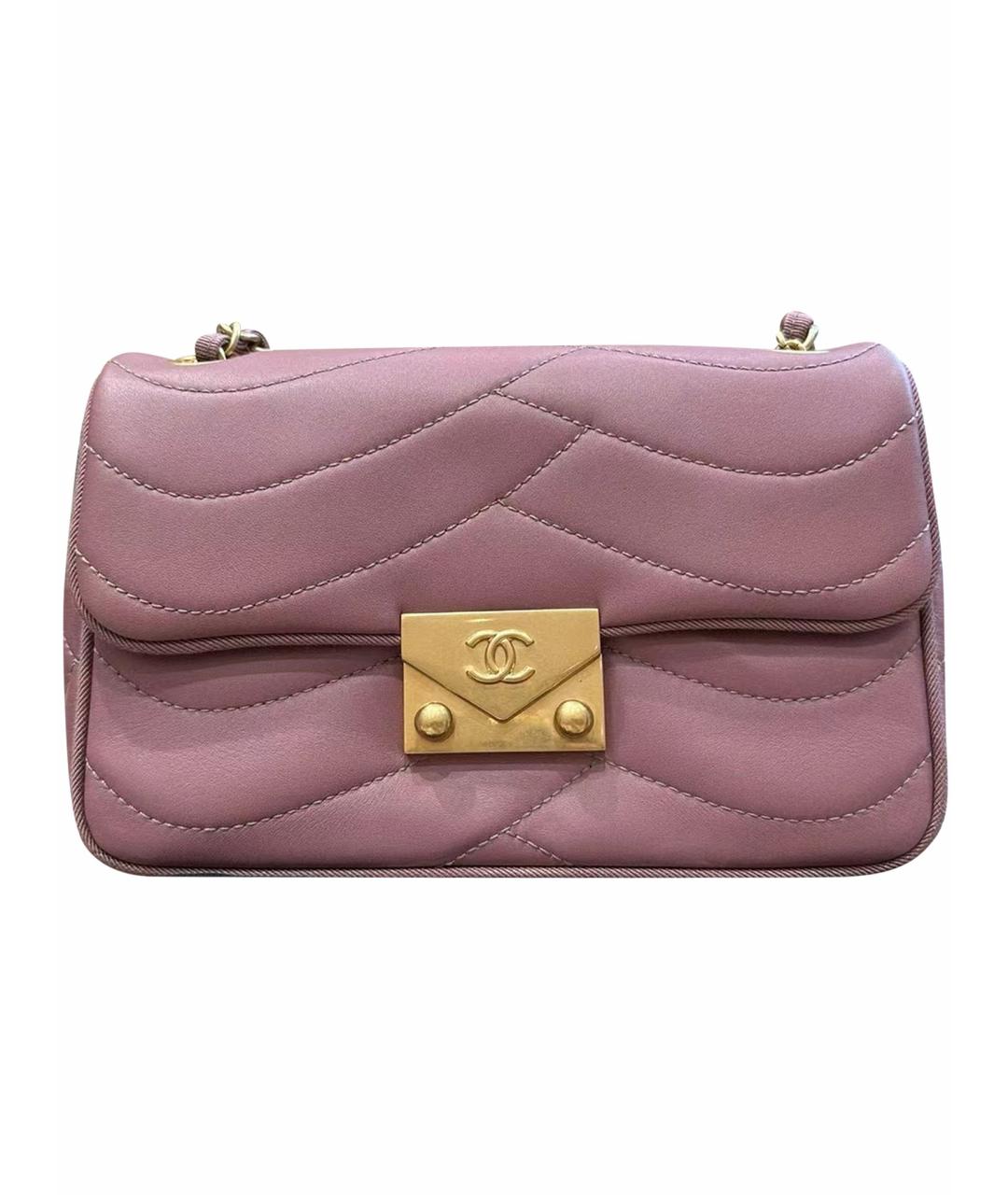 CHANEL Фиолетовая кожаная сумка через плечо, фото 1