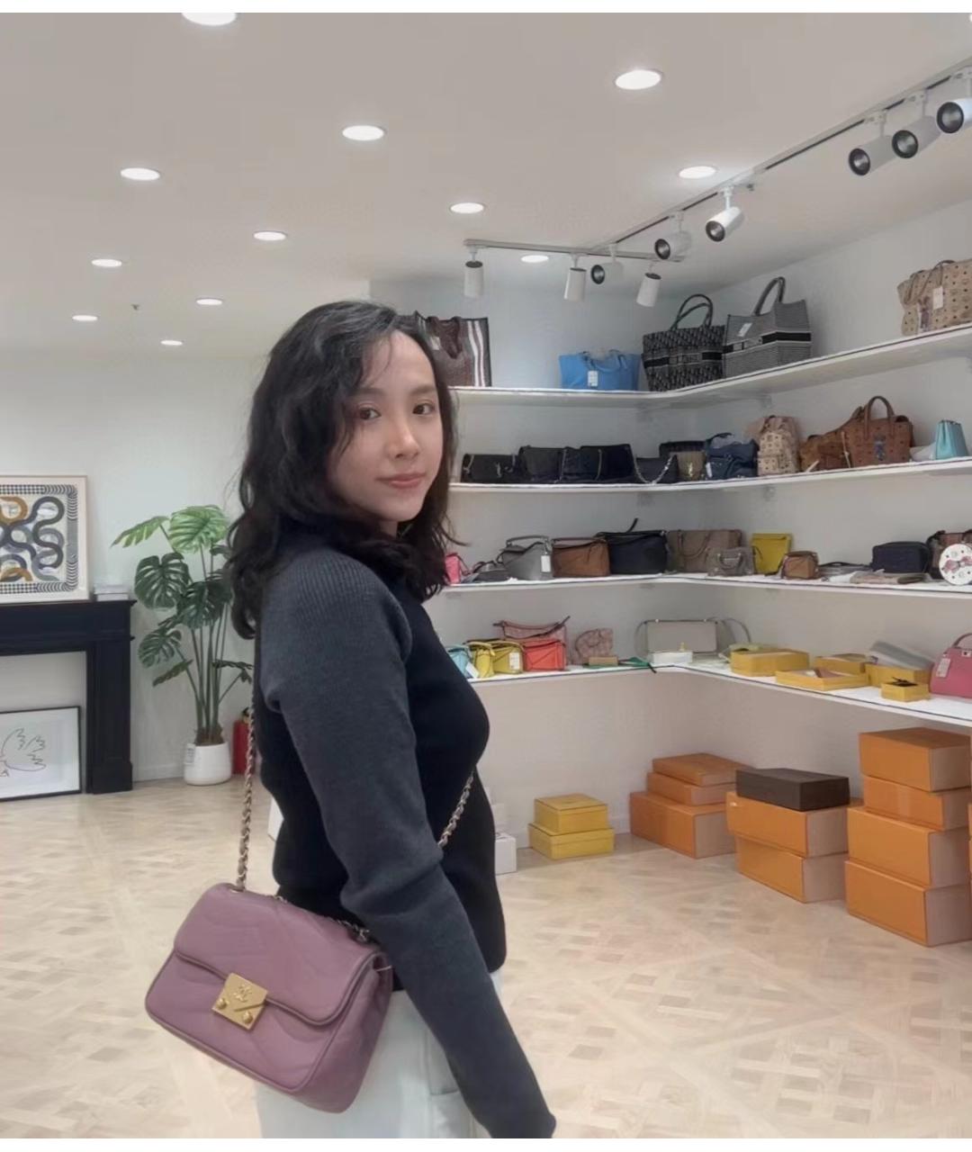 CHANEL Фиолетовая кожаная сумка через плечо, фото 8