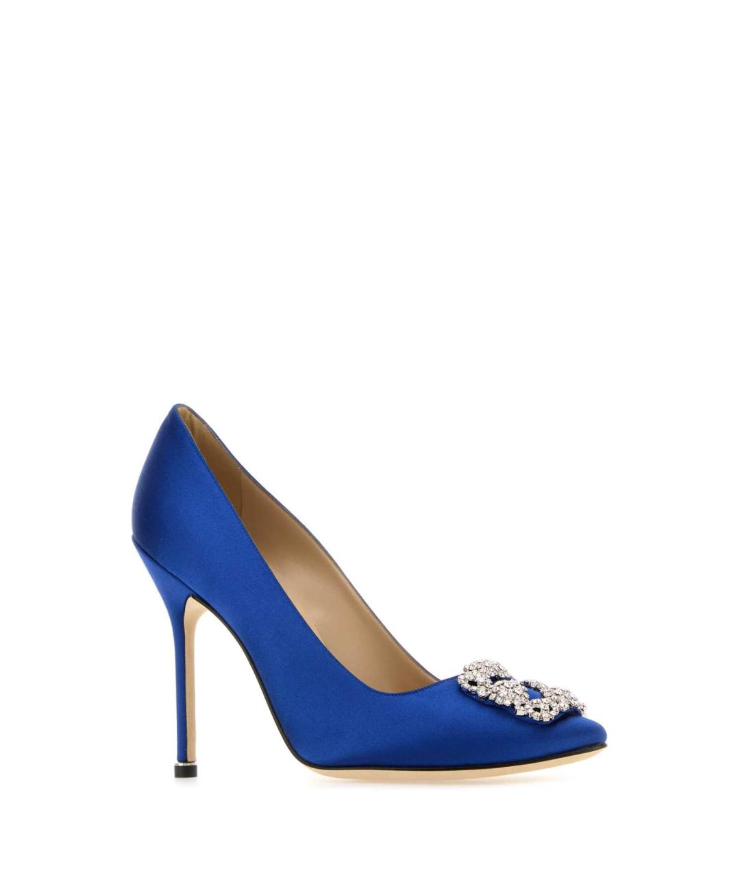 MANOLO BLAHNIK Синие текстильные туфли, фото 2