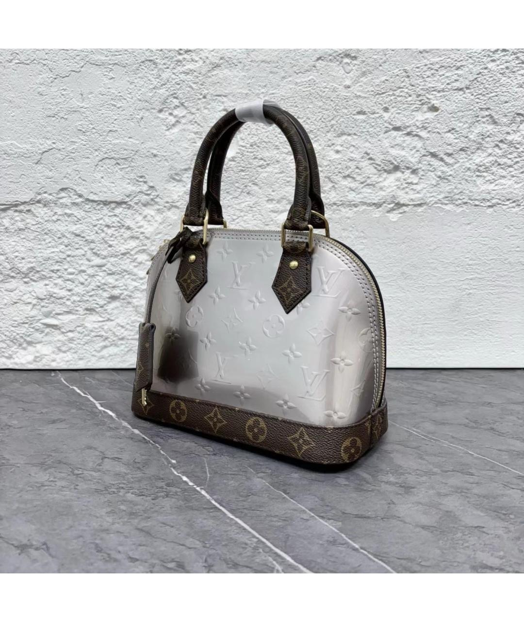 LOUIS VUITTON Фиолетовая кожаная сумка с короткими ручками, фото 2