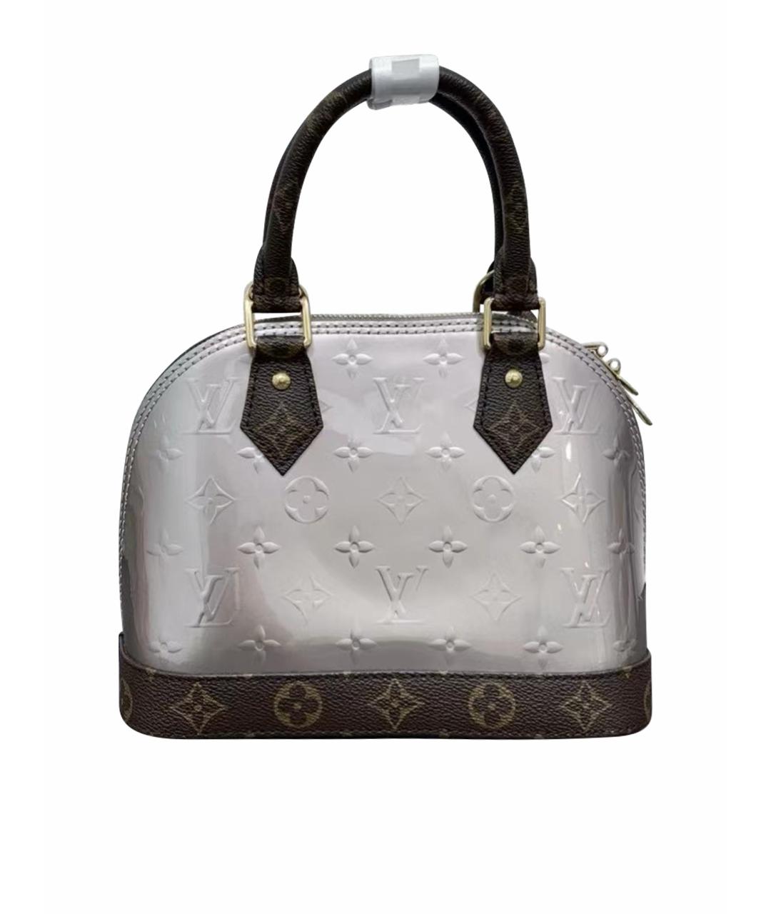 LOUIS VUITTON Фиолетовая кожаная сумка с короткими ручками, фото 1