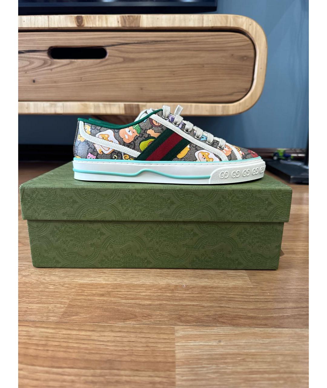 GUCCI Мульти кожаные кеды, фото 6