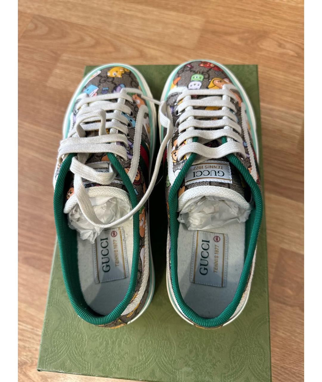 GUCCI Мульти кожаные кеды, фото 3