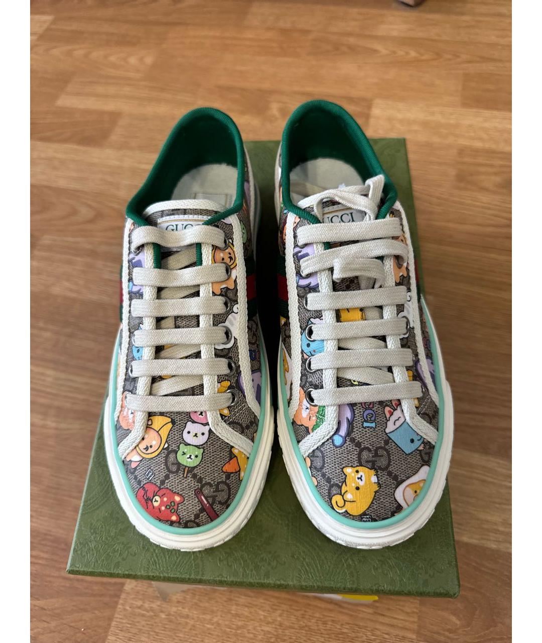 GUCCI Мульти кожаные кеды, фото 2