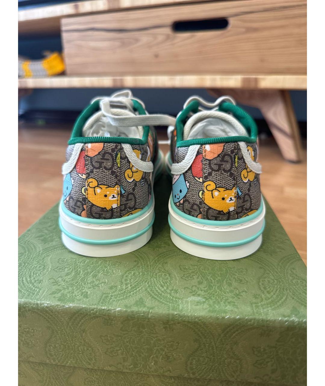 GUCCI Мульти кожаные кеды, фото 4