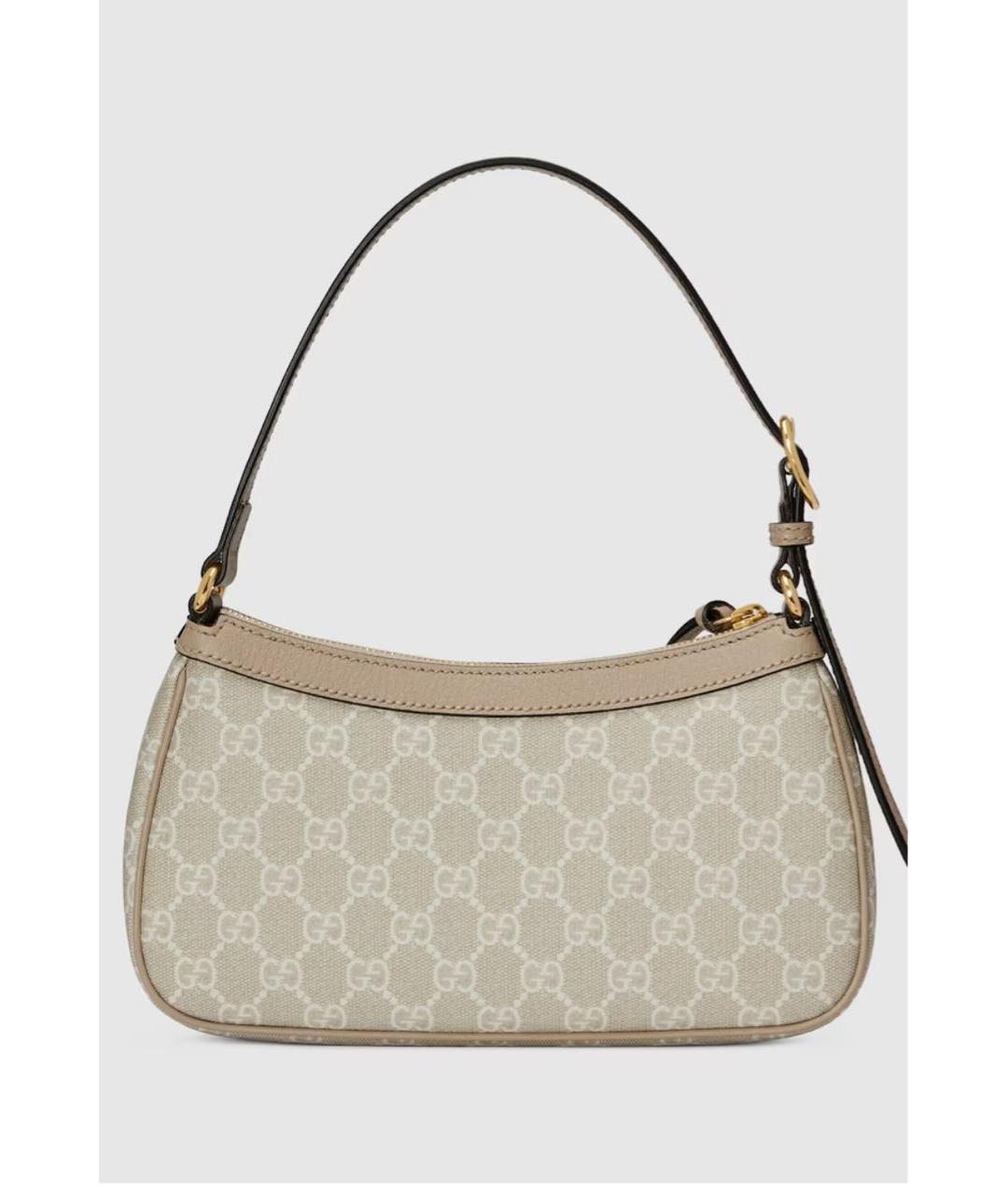 GUCCI Серая кожаная сумка с короткими ручками, фото 2