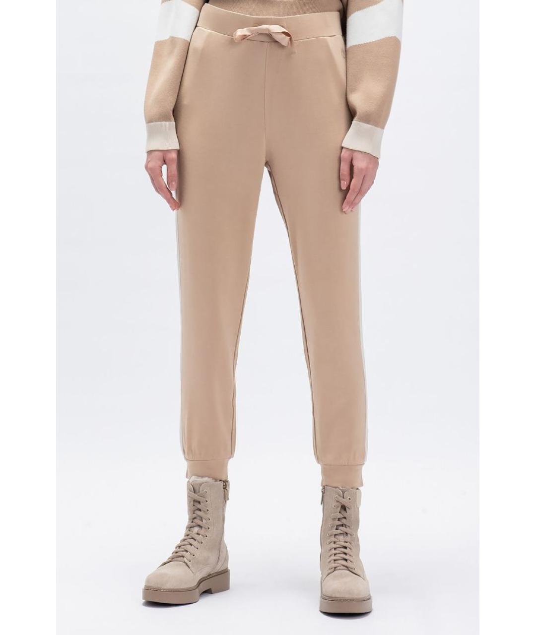 WEEKEND MAX MARA Бежевые прямые брюки, фото 3
