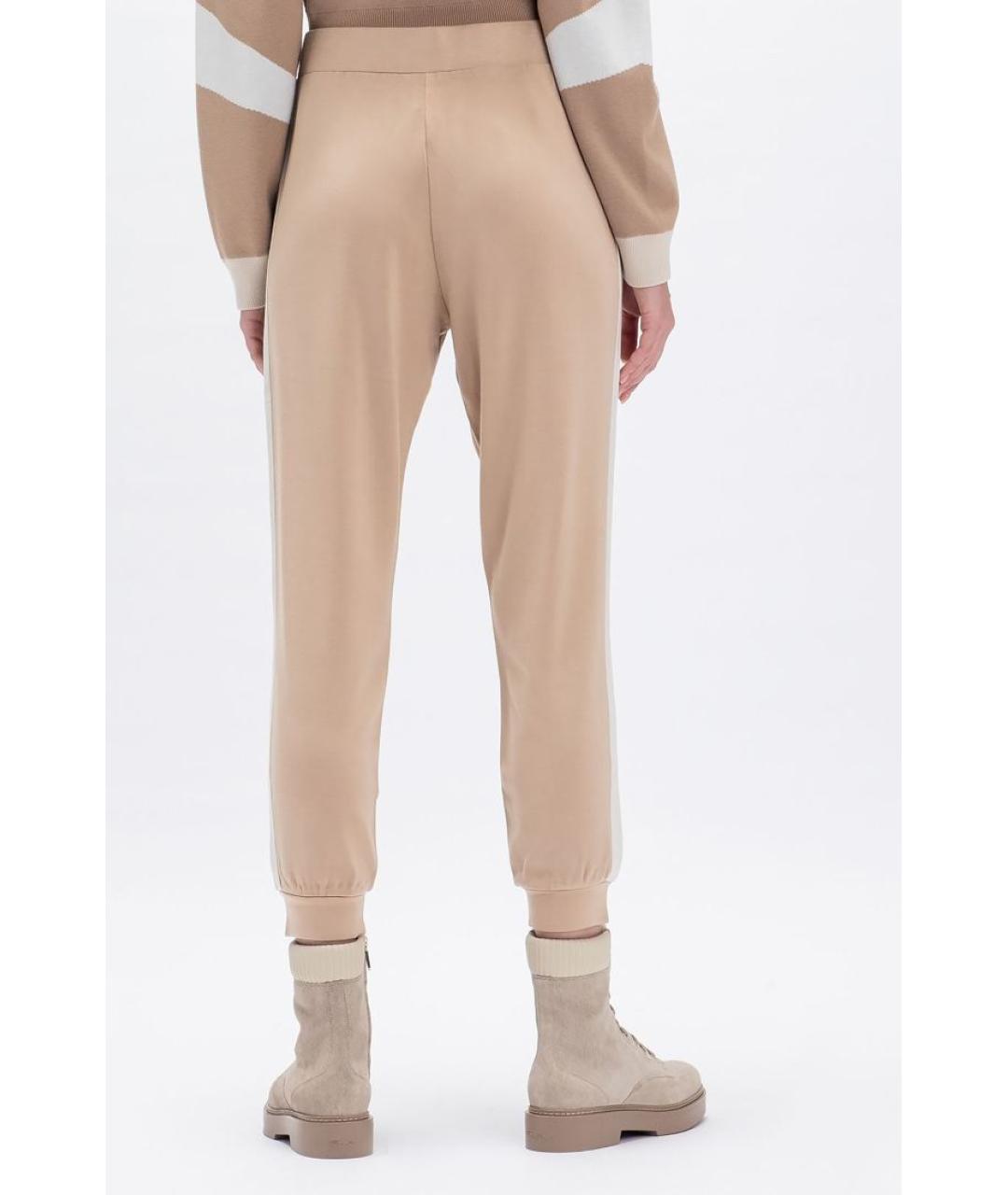 WEEKEND MAX MARA Бежевые прямые брюки, фото 4