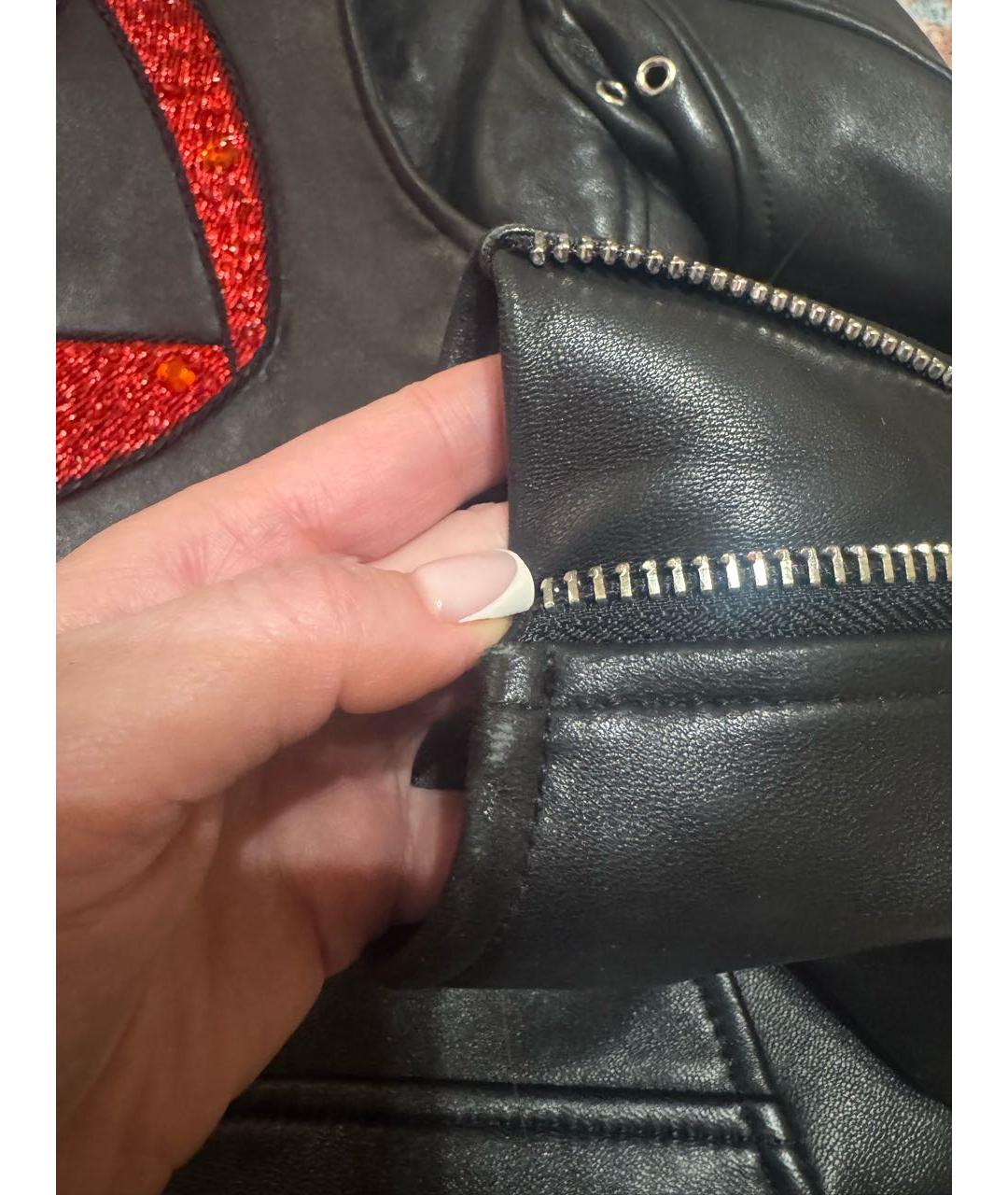 SAINT LAURENT Черная кожаная куртка, фото 8