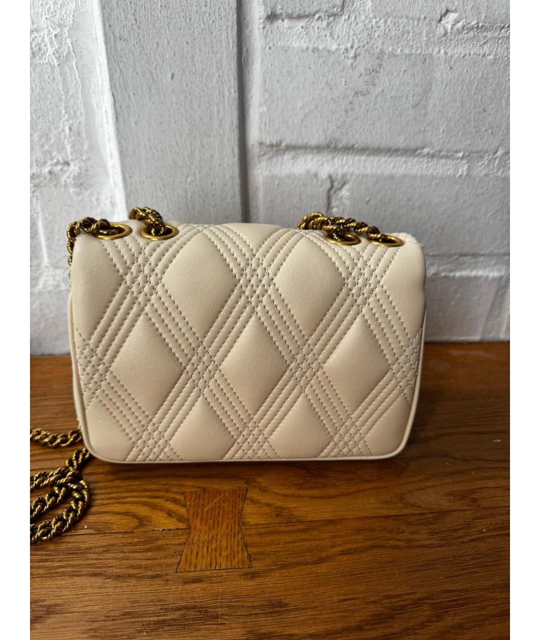 VALENTINO Бежевая кожаная сумка через плечо, фото 3