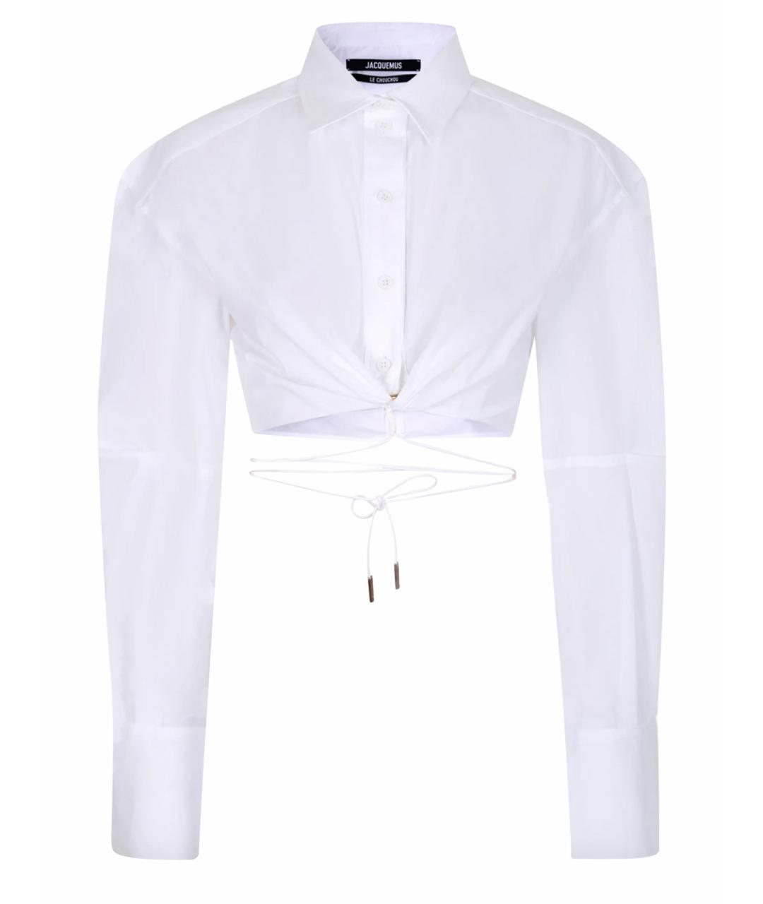 JACQUEMUS Белая хлопковая рубашка, фото 1