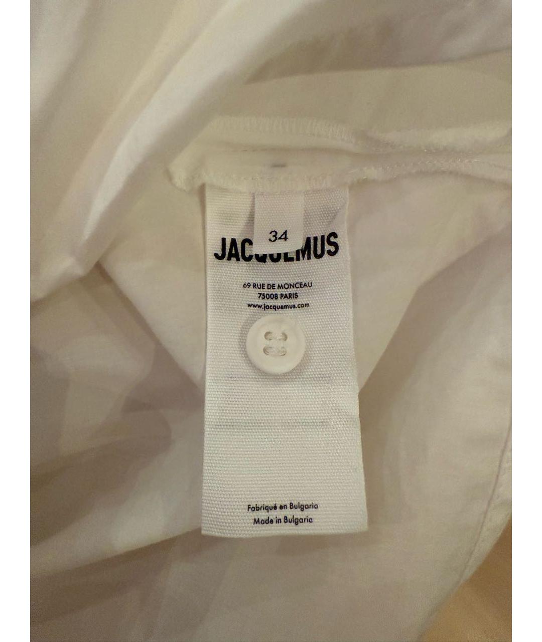 JACQUEMUS Белая хлопковая рубашка, фото 6