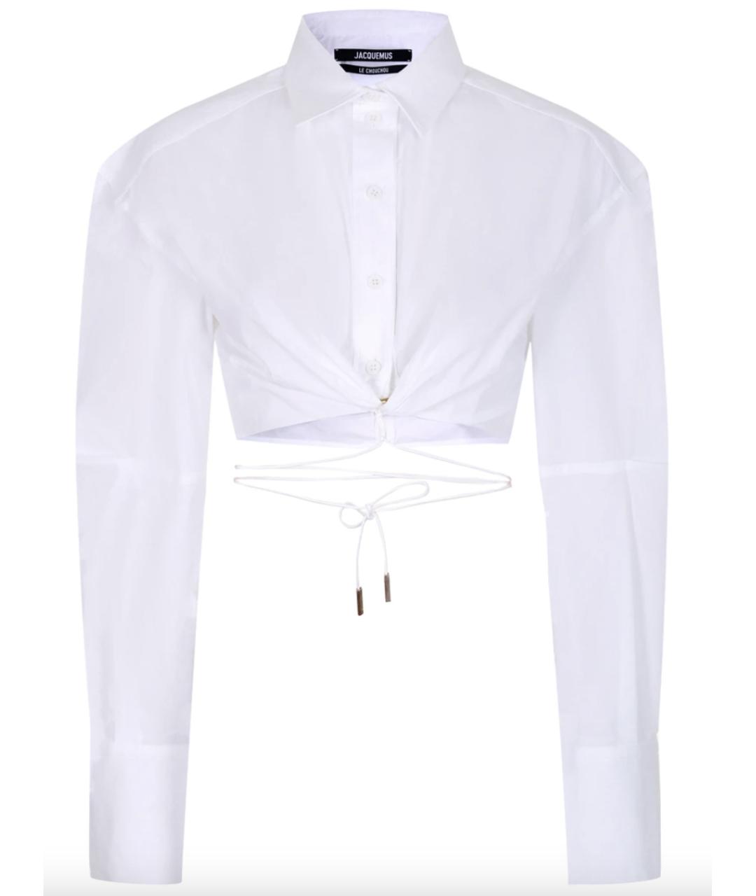 JACQUEMUS Белая хлопковая рубашка, фото 10