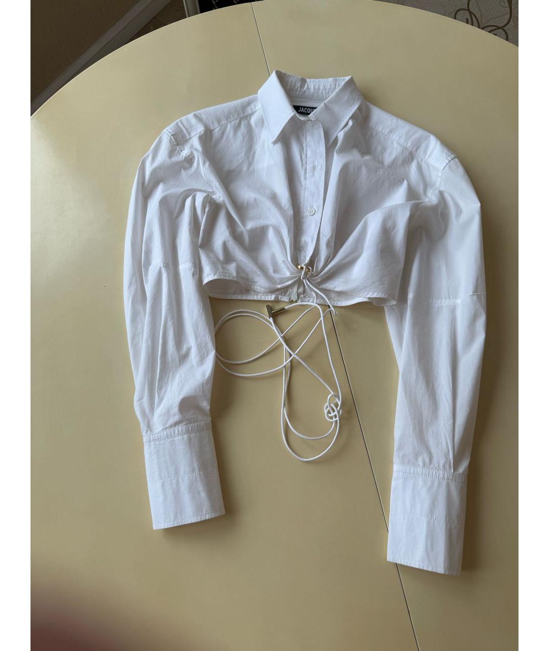 JACQUEMUS Белая хлопковая рубашка, фото 5