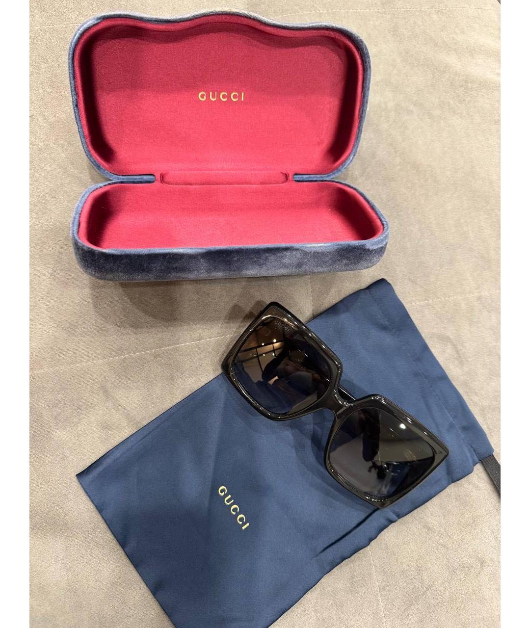 GUCCI Черные солнцезащитные очки, фото 3