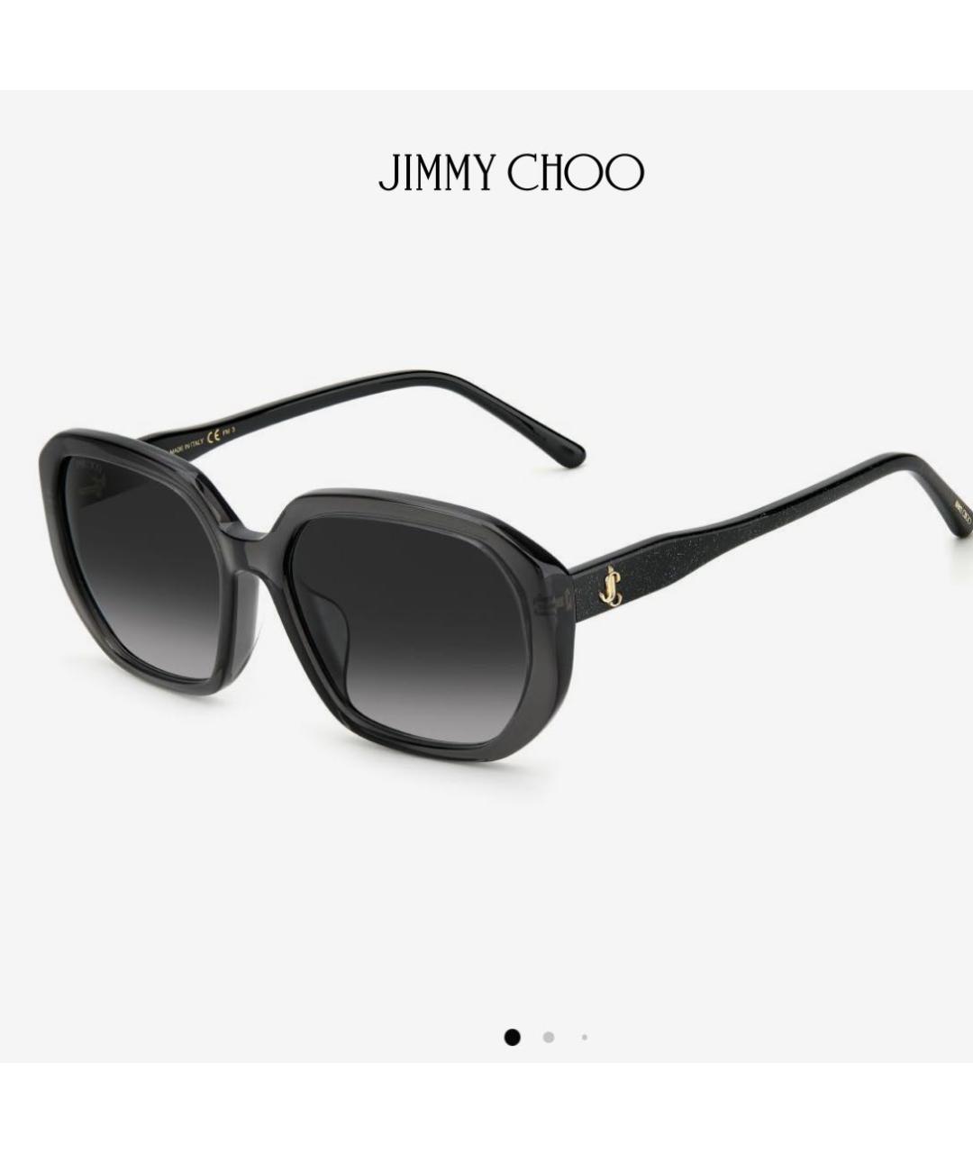 JIMMY CHOO Черные пластиковые солнцезащитные очки, фото 5