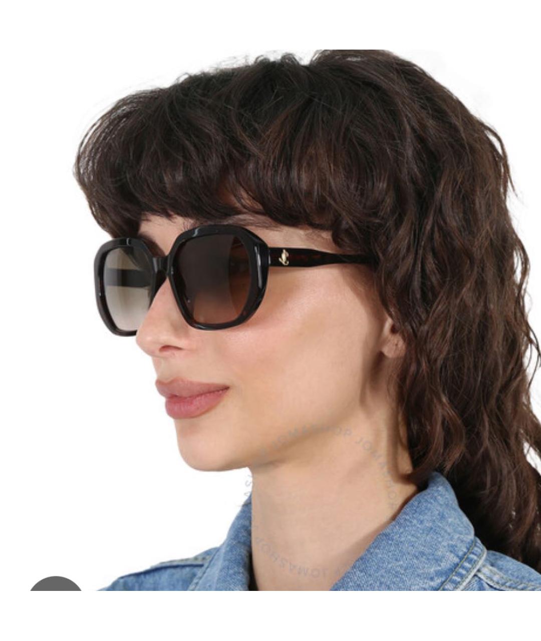 JIMMY CHOO Черные пластиковые солнцезащитные очки, фото 6