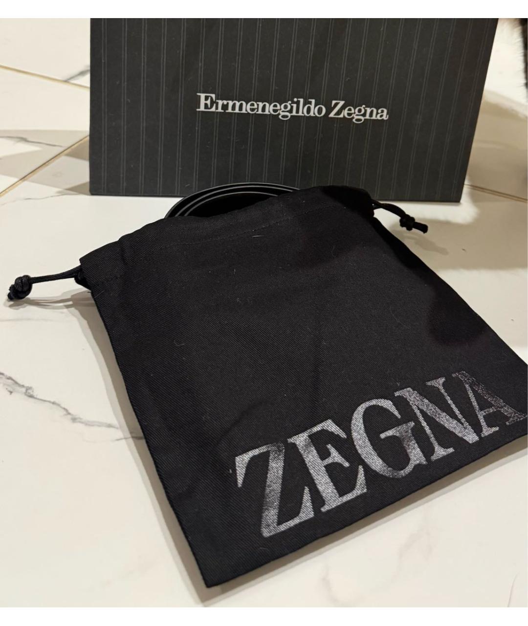 ZZEGNA Черный кожаный ремень, фото 6