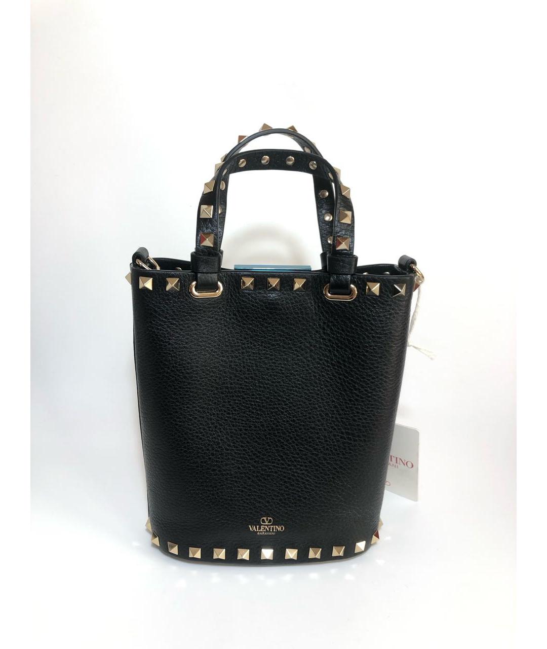 VALENTINO Черная кожаная сумка через плечо, фото 3