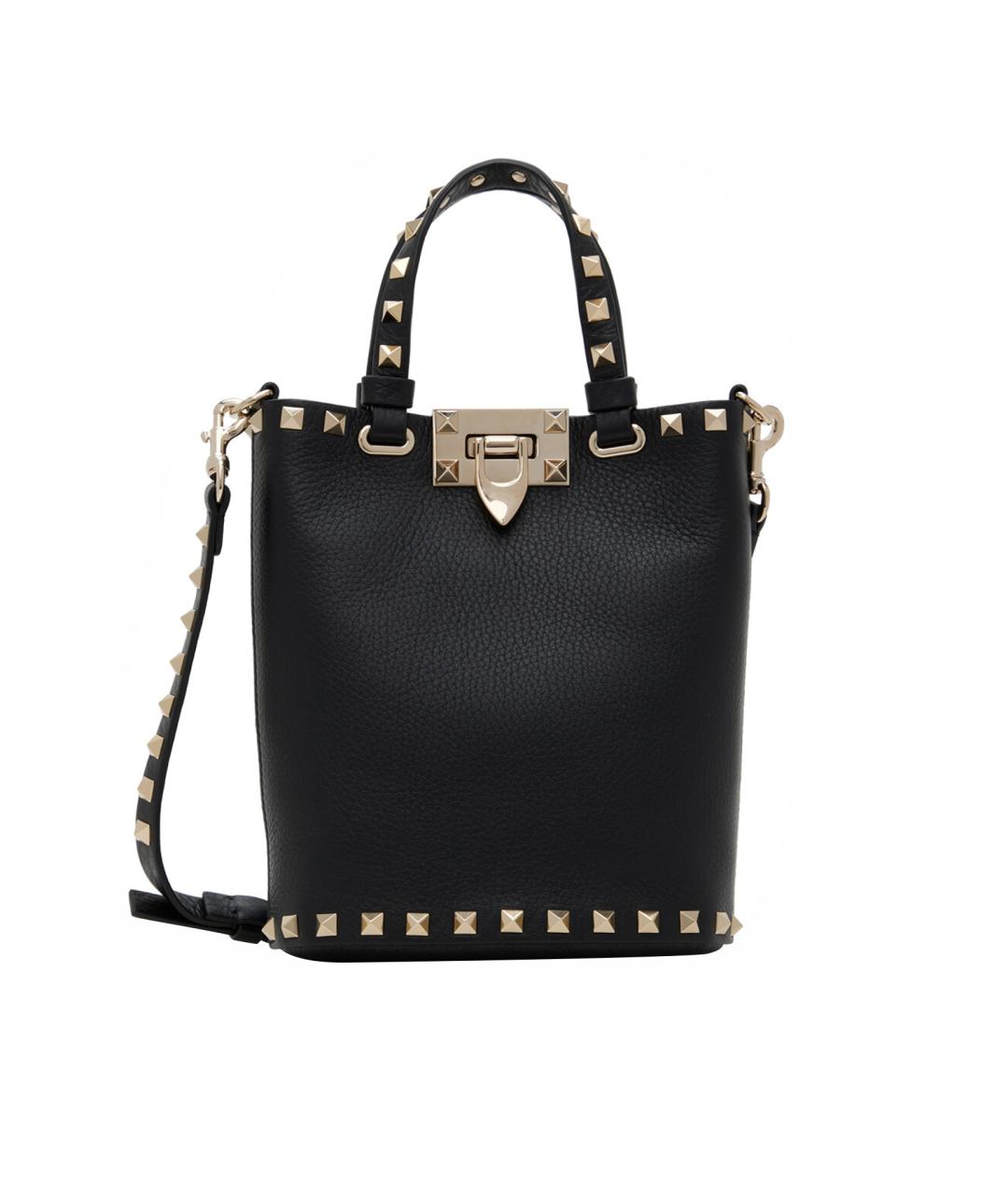 VALENTINO Черная кожаная сумка через плечо, фото 1