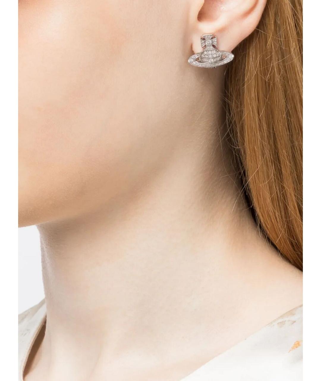 VIVIENNE WESTWOOD Серебряные металлические серьги, фото 2