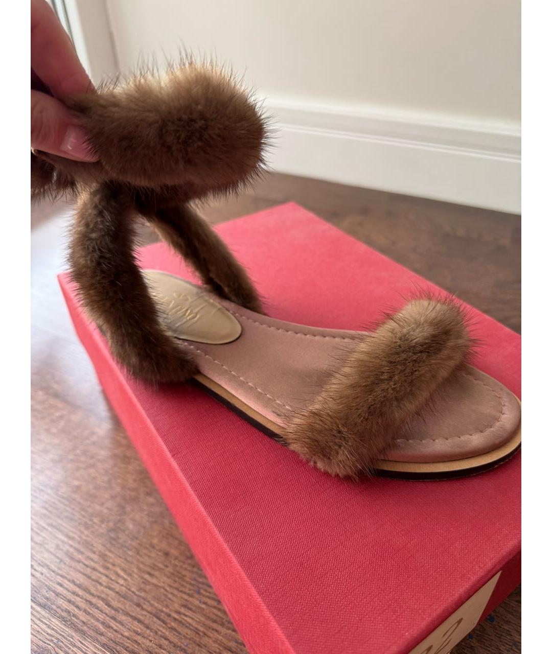 VALENTINO Коричневые босоножки, фото 4