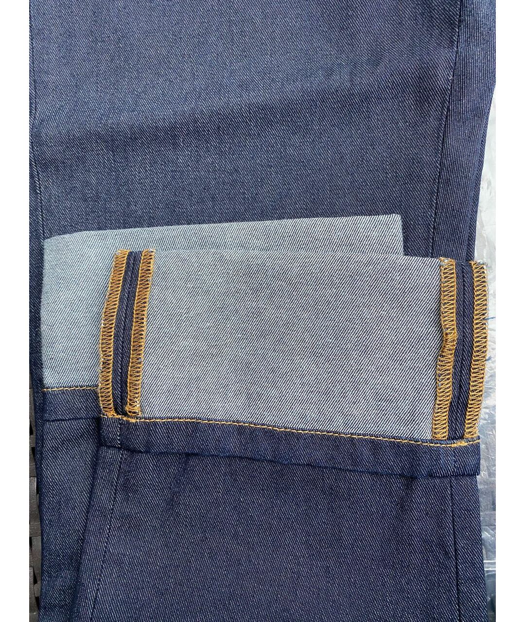 ERMANNO ERMANNO Темно-синие хлопковые прямые джинсы, фото 6