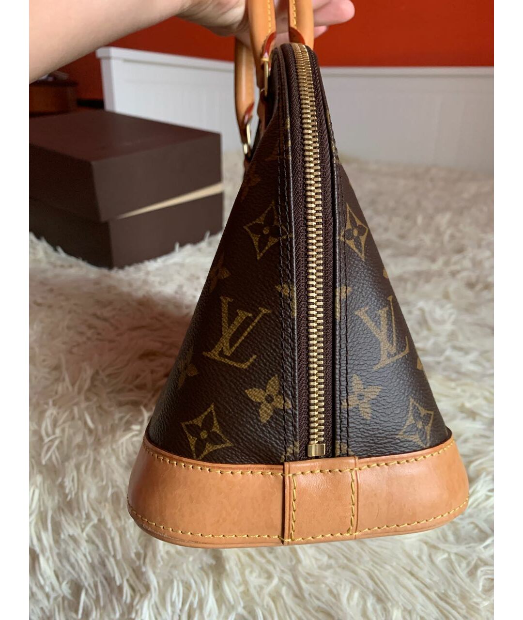 LOUIS VUITTON PRE-OWNED Коричневая сумка тоут, фото 6